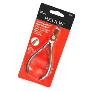 Revlon No-Ricochet Nail Nipper Clipper Magnetic Shield Stainless Steel